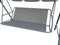 Softclub Replacement Swing Seat Cover Garden Heavy Dudy 600D Oxford Fabric Swing Chair Cover Outdoor Garden Hommock Chair Universal Fit for 2&3 Seater Swing Chair (113*47*47cm, Grey)