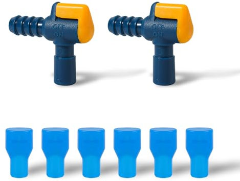 6 Stück Beißventil Ersatzteile und 2 abgewinkelte Schlauchanschlüsse, Absperr/EIN/Aus-Ventil Set für Camelbak, Mundstück Ersatz für Camelbak, Teile Ersatz für Camelbak