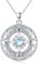 OHAYOO Hexenknoten Halskette Damen Silber 925 Keltisch Kompass Kette Mondstein Silberkette Anhänger Kelrischer Schmuck