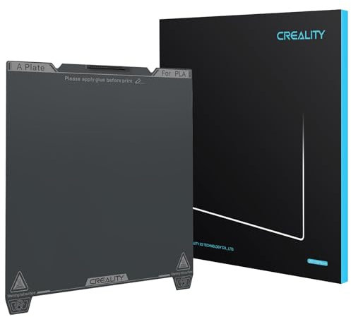 Creality Ufficiale K1C Foglio PEI Build Plate con Detergente Ugelli 235x235mm, Piattaforma Liscia in Acciaio per Molle PEI per Ender 3 V3 SE/KE/Ender 3S1/3S1 Pro/Ender 3V2 Neo/K1(No magnetico morbido)