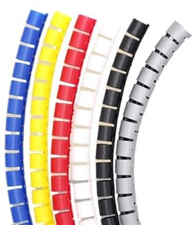Spiral Wrap 1pcs 30mm 35mm Tube Diameter Spiral Cable Line Spiral Winding Cable Wire Organizer Pipe Protection Wrap Cover Tube Tubing Cover(Color:White,Size:30mm 5 Meters)