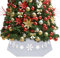 Sufrk Weihnachtsbaumrock Silbern und Weiß Ø68x25 cm WeihnachtsbaumstäNder Abdeckung Abdeckung FüR ChristbaumstäNder