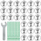 20 Pack-Gewächshausschrauben und -muttern mit Ringen, Aluminium T-Kopf-Schrauben und Muttern Set, Inklusive 50 Stück wiederverwendbare Pflanzenbinder Gewächshauskletterer Zubehör