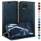 HUOUH for Samsung Galaxy A12 Wallet case with RFID Blocking PU Leather,Flip Folio Book covers,Credit Card Holder Shockproof Phone case Women Men for Samsung A12 case Dark Blue