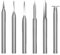 ZSjing 6-teiliges Wolframstahl-Gravur-Schnitzmesser-Set, Schwertform, 2,35/3,0 mm Schaft, Bernstein-Schaftfräser, Fräser, Holzfräser(6pcs 2.35mm)
