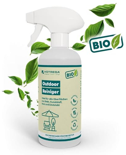 HOTREGA BIO Outdoor-Reiniger 500ml Bioreiniger, Terrassenreiniger, Kunststoffreiniger, Textilreiniger, Glasreiniger, Holzreiniger