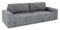 Generisch Cord Sofa FANO Schlafsofa mit Bettkasten und Schlaffunktion Cord Sofa 4 Sitzer, mit 204 x 255 cm Liegeflache (TILIA 90)