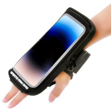 Brassard Telephone Sport Pochette de Poignet 2 en 1, Porte Telephone Course a Pied pour iPhone 15/14, Brassard Telephone pour Samsung Galaxy, pour Course à Pied, Cyclisme, Fitness pour Running