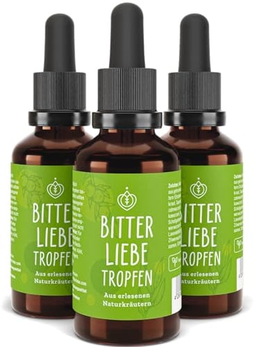 BitterLiebe Gocce amare – sostanze amare di alta qualità – gocce con pratica chiusura a pipetta – ispirate da Hildegard di Bingen – 50 ml