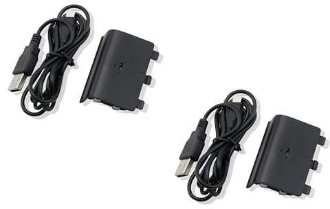Straße Game ® 2400 mAh Baterías para Xbox One + Cable Cargador USB para Mando Xbox One Inalámbrico - Genca-030 - Pack 2 jugadores