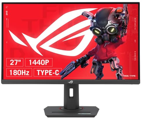 ASUS ROG Strix XG27ACMS Moniteur Gaming 27 HDR Fast IPS (2560 x 1440), 0,3 ms Temps de réponse, 320 Hz, ELMB Sync, compatible avec G-Sync, USB Type-C, HDMI, DisplayPort, DisplayWidget Center, Noir