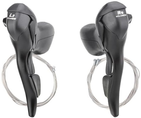 Dottduya Bremshebel Fahrrad Schalthebel Duals Control-Radfahren 3x7 8 9 10 Gang-Schaltung Fahrrad Duals Control Hebel Rennrad Schalthebel Kompatibel für Lenker