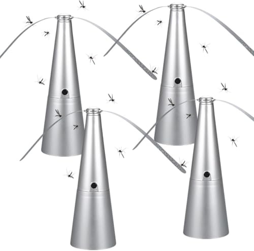 Fly Fans for Tables, Portable Fly Repellents Fan with Soft Blades, Flys Spinner for Tables, Silent Electric Fly-Deterrent Indoor, Keep Flys and Bugs Away from Your Food, Use for Home, Camping (4PACK)