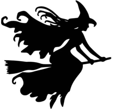 SHINEOFI 2 Stück Teiliges Halloween Hexen Wandtattoo Umweltfreundlichem PVC Abziehbare Halloween Deko für Fenster und Wände Gruselige Aufkleber für Party Geeignet für Holz Metall und