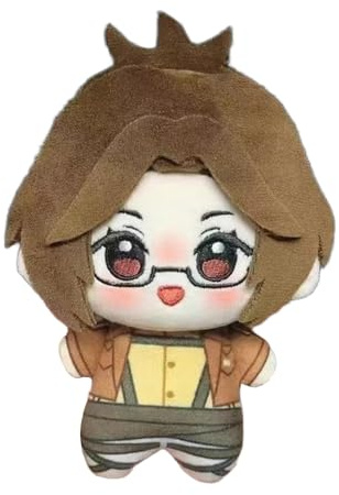 Jilijia Anime Plüschkissen Levi/Zoe Hans/Eren Jaeger Figur Schlüsselanhänger weich gefüllte Mini-Anhänger für Taschendekoration, Sammlerstück, Geschenke für Fans, 10 cm
