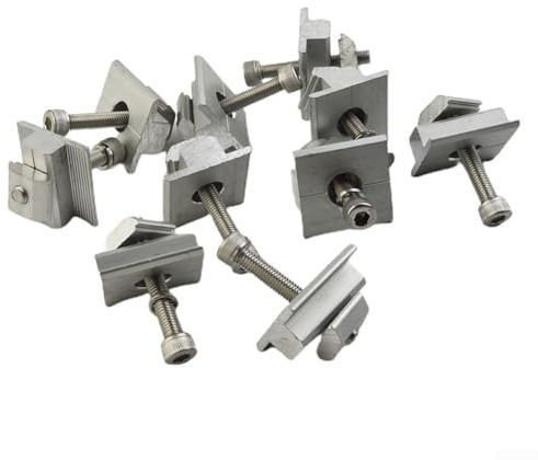 Pinces de panneau solaire pratiques pour une installation de rail efficace et légère de 30 à 45 mm (45 mm 10 pièces)
