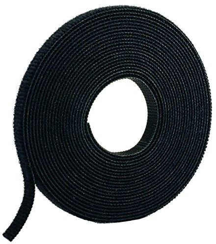 Panduit HLM-15R0 Hook and Loop Miniature Roll Cable Tie, 15-Foot Length, Black