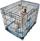 Ellie-Bo Black Deluxe Large 36-inch Folding 2-Door Dog Cage/Crate with Metal Tray and Dog Bed Mat