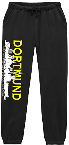 uglyshirt89 Dortmund Skyline Jogginghose | Männer | Herren | Sport | Zeche | Fussball | Ruhrpott | Handball | Volleyball | Westfalen (XXL)
