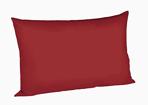 fleuresse 9200 Colours Interlock Jersey Kissenbezug aus 100% Baumwolle, Oekotex Standard 100, 40 x 60 cm, Bordeauxrot