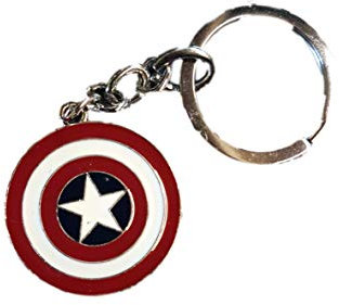 Fat-catz-copy-catz Red Captain America shield Marvel Superhero Enamel metal keyring
