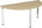 Konferenztisch, BxTxH 1600x800x720 mm, Halbkreis, 3-Fuá-Gestell, Platten-/Gestellfarbe ahorn/anthraz