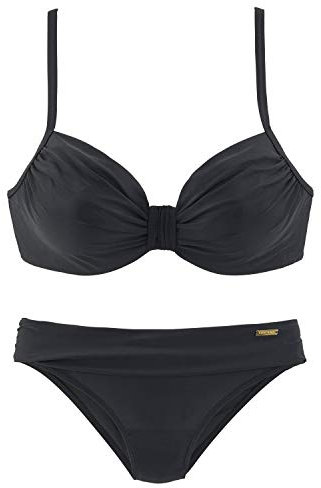 Lascana Damen Bügel-Bikini Raffungen, Verstellbare Träger, Große Größen