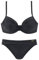 LASCANA Bügel-Bikini, schwarz Mit aufwendigen Raffungen