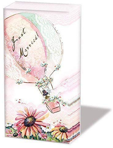 Ambiente Taschentücher Hochzeit HeiÃluftballon 6 x 10 Taschentücher Motiv: Happily Ever After