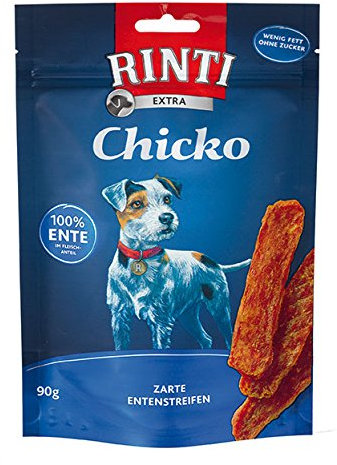 5 x 90g Extra Chicko Ente Hundesnack 100% Entenfilet (35,53€ / kg)