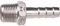 Raccord cannelé inox droit à visser M 3/8 Ø 10 mm Sféraco