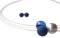 Schmuckset Polariskette blau silber Kette dunkelblau