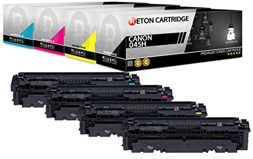 4 Reton kompatibel Toner | 25% mehr Leistung | als Ersatz für 045H, 045HBK, 045HC, 045HM, 045HY, Canon LBP 613 Cdw LBP 611 Cn MF 635 Cx MF 633 Cdw MF 631 Cn