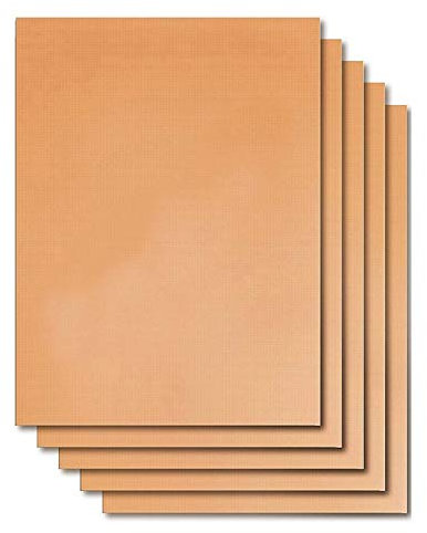 DINOWIN BBQ Grillmatte Backpapier, 4er Set Antihaft zum Grillen und Backen, 40x33 cm Barbecue Grill Matte Backmatte Wiederverwendbar für Backofen, Gas Grills Grillzubehör (Golden)