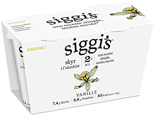 Siggi's Yaourts Skyr à la vanille - Les 2 pots de 140 g