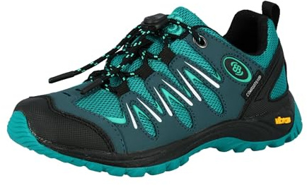 Brütting Unisex Expedition Kids Cross-Laufschuh, Petrol/ Schwarz, 38 EU