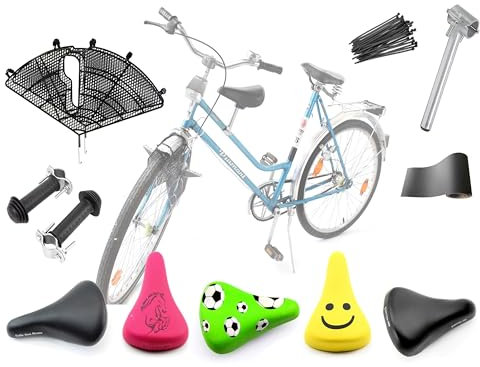 Kindersitz für Damen Fahrrad vorn - mit dem Kind auf dem Fahrrad wie zu DDR Zeiten - starre Fußstützen, Kids Sattel:Schwarz-Ventura, Sattelstützen Kindersitz:Damen 2 Ø 29-39 mm