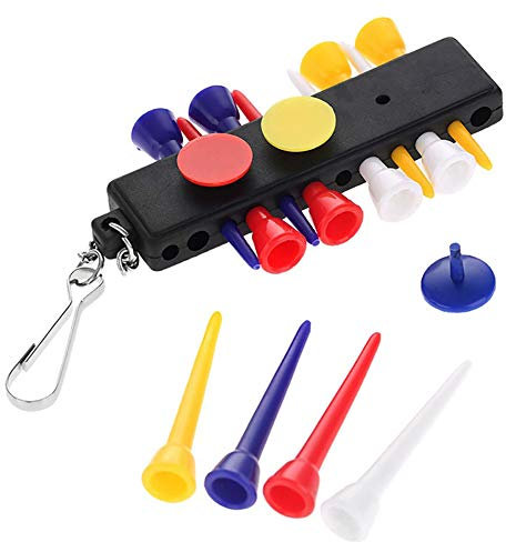 Clenp Tees De Golf, 1 Jeu De Porte-clés De Support De Té De Golf en Plastique avec 3 Accessoires