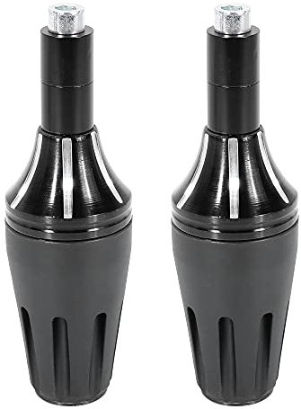 F FIERCE CYCLE 2 protectores de choque universales para motocicleta, color negro, M8