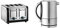 Dualit 46505 4-Slot Toaster, 2250 W, Stainless Steel with Black Finish & 72926 Architect Kettle | 1.5 L 2.3 KW Stainless Steel Kettle With Grey Trim | Rapid Boil and Patented Pure Pour Non-Drip Spout