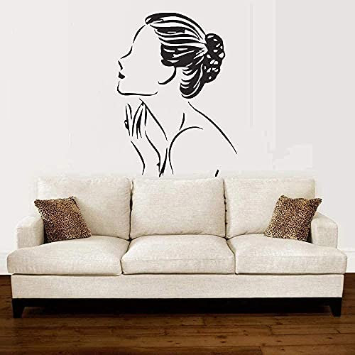 Wandaufkleber Art Deco Applique Friseur Schönheitssalon Gesichtspflege Hautpflege Schönheitssalon Weiblich 42X5
