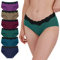 INNERSY Culotte Femme Coton Stretch sous Vetement Dentelle Sexy Slip Taille Basse Lot de 6 (46, Multicolore Foncé)