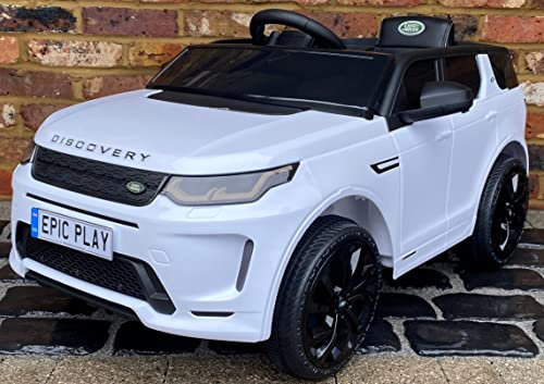Epic Play Kids Toy Licensed Jaguar Land Rover Discovery HSE Sport 12v Electric Battery Ride on car - White (EPDISCO21W)