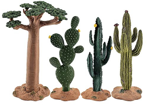 windyday Tropicales Résine Décoration Artificielle Cactus Arbre Baobab Modèle - 4 Artificielle Faux Cactus Baobab | Arbres du désert Tropical pour la Bureau à Domicile