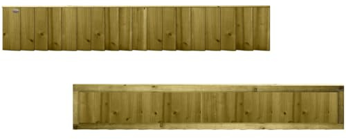 Wooden Garden Fence Panel, 6ft x 1ft Feather Edge Fully Framed Timber | 30cm High x 183cm Wide, Heavy Duty, Pressure Treated, Closeboard Design, for Perimeter Boundary & Outdoor Privacy Fencing