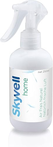 Skyvell Geruchsentferner Spray 250ml Geruchsneutralisierer Textil | Ohne Treibgas, ohne Enzyme - rein pflanzlich. Sofort-Wirkung gegen Geruch auf Textilien & Polstern.