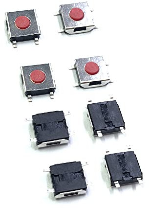 20pcs DC12V 50mA touche Micro Switch Interrupteur de bouton-bouton rouge Interrupteur de tact rouge,SMD - 4 PIN,6x6x2.5 MM