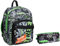 SJ GANG SJ Rucksack, Schulranzen für Grundschule, ab 1. Klasse, Schulrucksack mit Doppelfach,Geräumige Schultasche für Mädchen und Jungen, mehrfarbig/Muster Portapenne, Nero, Scuola & Tempo Libero