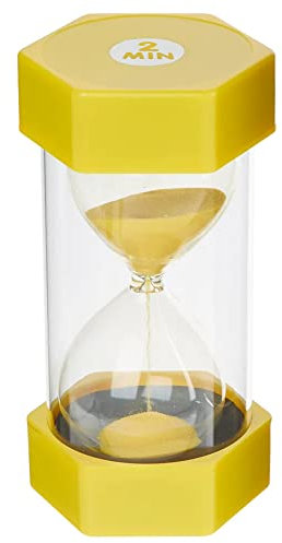 Jumbo Sand Timer for Kids- Colorful and Attractive-Easy to Operate- Visual Tool for Kids- Learning Tool (2 Mins - Yellow)