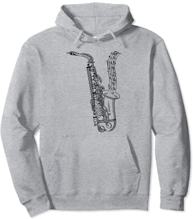 Saxophon mit Musiknoten – Saxophon, Saxophon, Musiker Pullover Hoodie